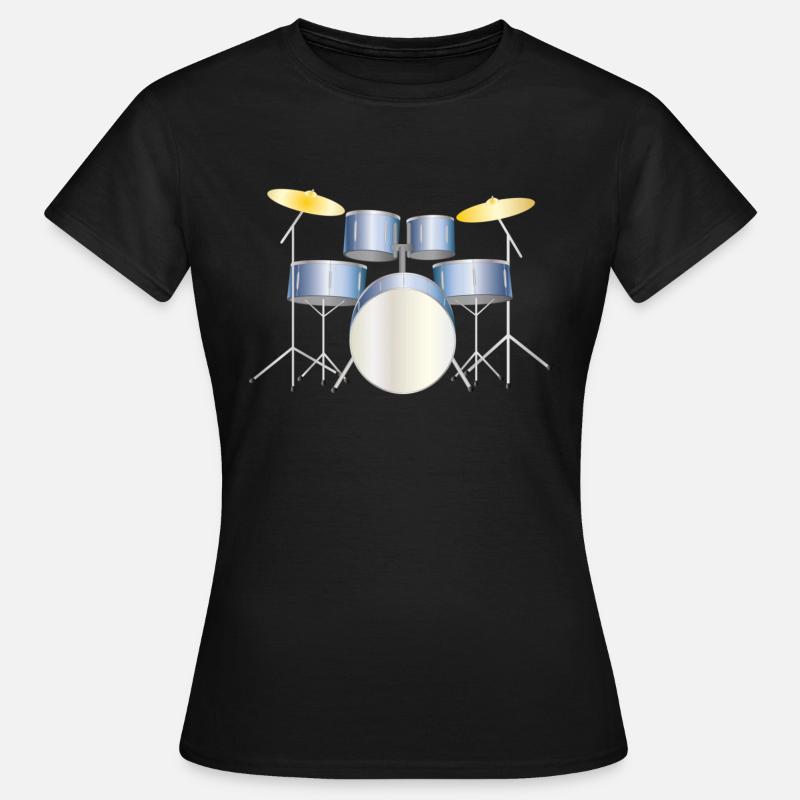 drums - Frauen T-Shirt - Schwarz