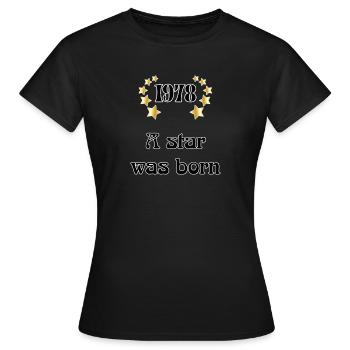 1978 - a star was born - T-shirt Femme - noir - Devant - AI Model Female 172 dark (172cm)