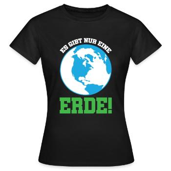 Protection de l’environnement - T-shirt Femme - noir - Devant - AI Model Female 172 dark (172cm)