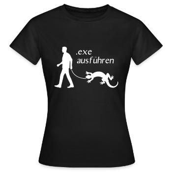 Computer scientist programmer - Women's T-Shirt - black - Front - AI Model Female 172 dark (172cm)