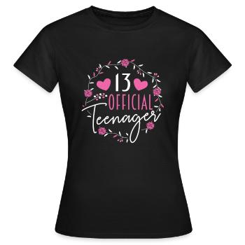 13. Geburtstag Teenager - Frauen T-Shirt - Schwarz - Vorne - AI Model Female 172 dark (172cm)