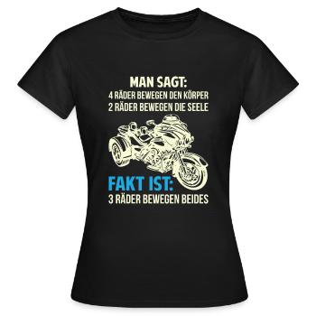 Trike - Frauen T-Shirt - Schwarz - Vorne - AI Model Female 172 dark (172cm)