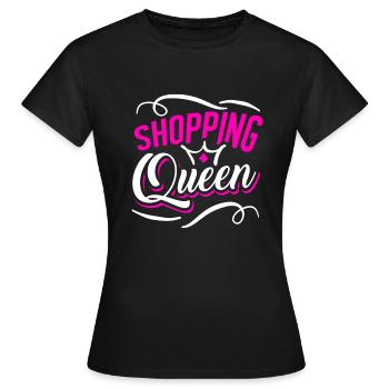 Reine du shopping - T-shirt Femme - noir - Devant - AI Model Female 172 dark (172cm)