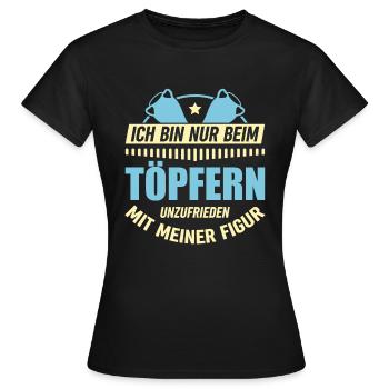 Töpfern Töpferin Töpfer - Frauen T-Shirt - Schwarz - Vorne - AI Model Female 172 dark (172cm)