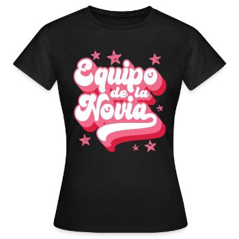 Equipo dela Novia Team Bride Wedding Bridesmaid - Women's T-Shirt - black - Front - AI Model Female 172 dark (172cm)