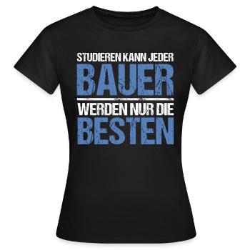 Tout le monde peut étudier - Édition Bauer - T-shirt Femme - noir - Devant - AI Model Female 172 dark (172cm)