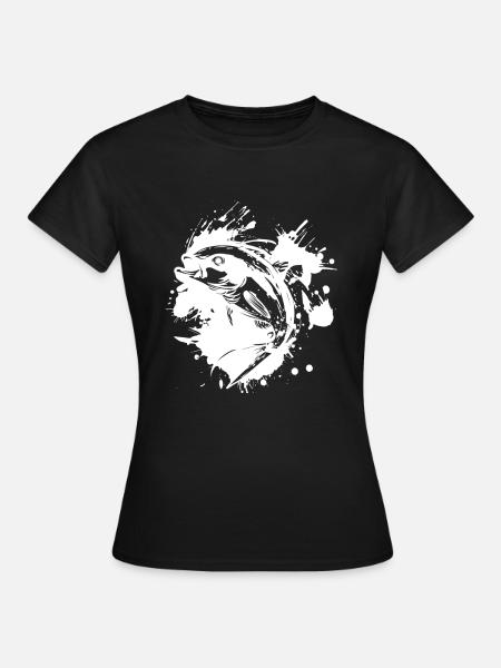 Angeln - Frauen T-Shirt - Schwarz