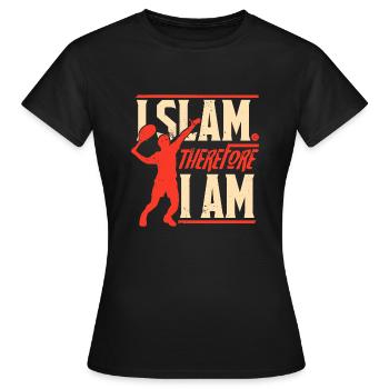 Je claque donc je suis - Tennis Serve Sport - T-shirt Femme - noir - Devant - AI Model Female 172 dark (172cm)