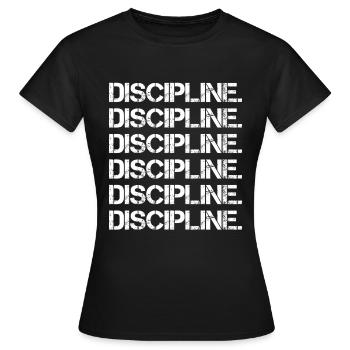 Discipline - T-shirt Femme - noir - Devant - AI Model Female 172 dark (172cm)