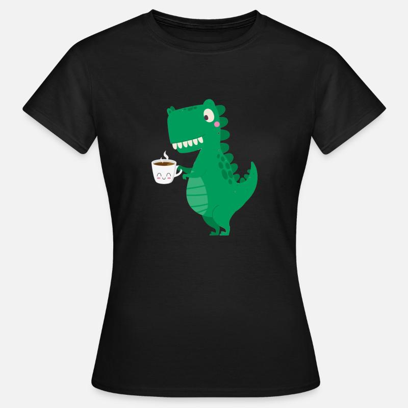 coffee rex Kaffesaurus rex - Women's T-Shirt - black