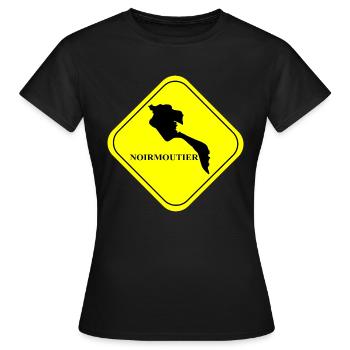 Noirmoutier - T-shirt Femme - noir - Devant - AI Model Female 172 dark (172cm)