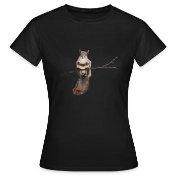 squirrel - squirrel - Women's T-Shirt - black - Front - AI Model Female 172 dark (172cm)