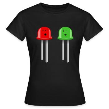 LED Bros - Frauen T-Shirt - Schwarz - Vorne - AI Model Female 172 dark (172cm)
