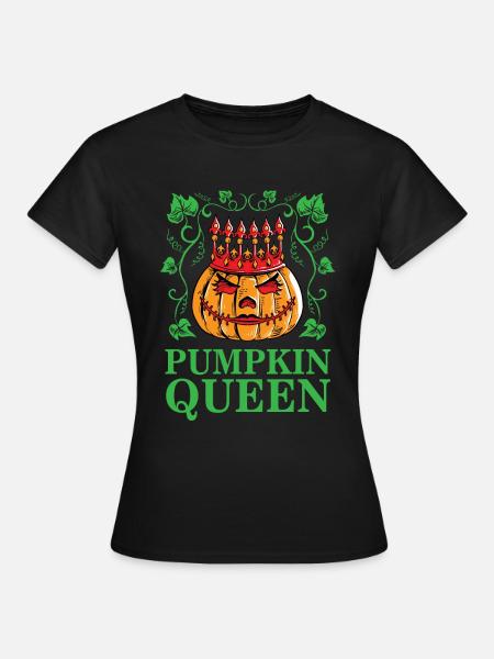 Regina di zucca Principessa della bambina Festa di Halloween - T-shirt dam - svart