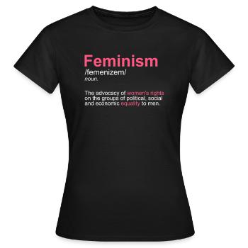 Définition du féminisme intersectionnel progressif - T-shirt Femme - noir - Devant - AI Model Female 172 dark (172cm)
