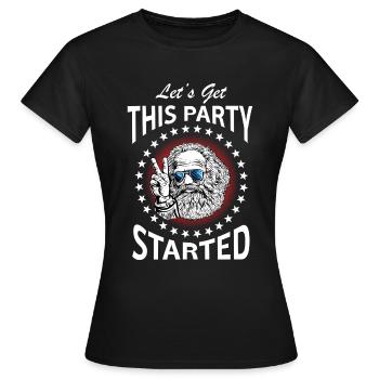Chemise du parti communiste Karl Marx Marxisme socialiste - T-shirt Femme - noir - Devant - AI Model Female 172 dark (172cm)