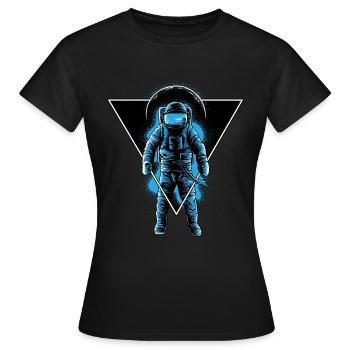 Surfer sur les astronautes de l'espace - T-shirt Femme - noir - Devant - AI Model Female 172 dark (172cm)