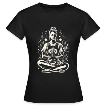 Yoga 1 - Women's T-Shirt - black - Front - AI Model Female 172 dark (172cm)