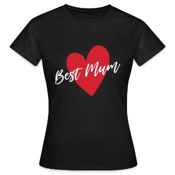 Best Mum - Women's T-Shirt - black - Front - AI Model Female 172 dark (172cm)