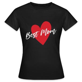 Best Mom - Women's T-Shirt - black - Front - AI Model Female 172 dark (172cm)