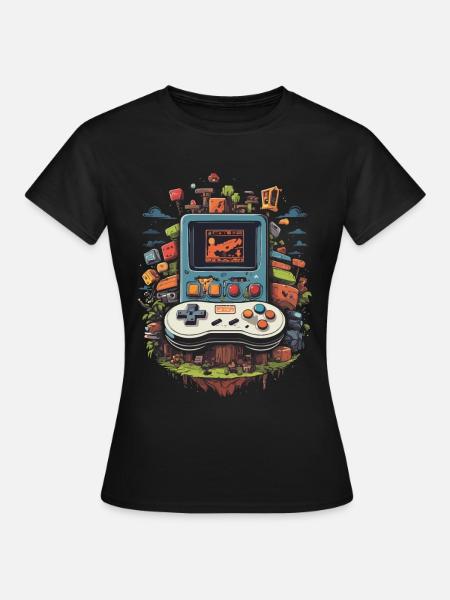 Retro Gamer - Frauen T-Shirt - Schwarz