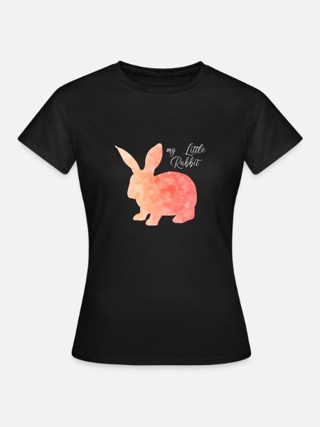 Rabbit Rabbit Rabbit Abstract - Women's T-Shirt - black
