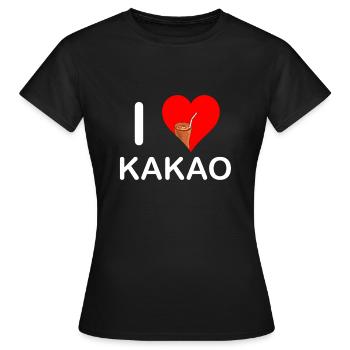 J'adore le cacao - T-shirt Femme - noir - Devant - AI Model Female 172 dark (172cm)