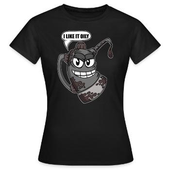 Öl kann ich es gefällt öliger Automechaniker - Frauen T-Shirt - Schwarz - Vorne - AI Model Female 172 dark (172cm)