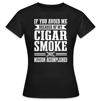 Fumeur Tabac Fumeur Cigare Fumeur - T-shirt Femme - noir - Devant - AI Model Female 172 dark (172cm)