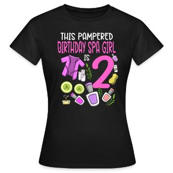 Spa Birthday For Girls 2nd Spa Birthday Party - Women's T-Shirt - black - Front - AI Model Female 172 dark (172cm)