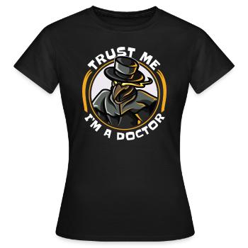 Plague Doctor Plague Doctor Mask Medicines - Women's T-Shirt - black - Front - AI Model Female 172 dark (172cm)