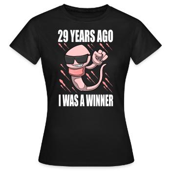 Mann Sperma Geburtstag 29 Jahre alt - Frauen T-Shirt - Schwarz - Vorne - AI Model Female 172 dark (172cm)