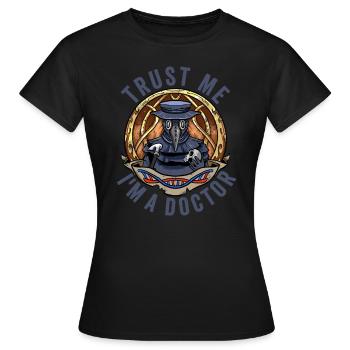 Plague Doctor Outfit Plague Doctor Mask Medicines - Women's T-Shirt - black - Front - AI Model Female 172 dark (172cm)