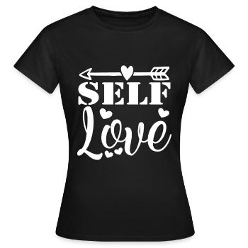 Amour de soi - T-shirt Femme - noir - Devant - AI Model Female 172 dark (172cm)