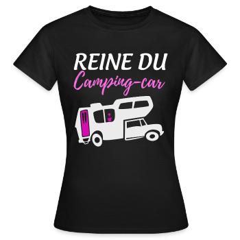 Ma Femme C'est La Reine Du Camping-car - T-shirt Femme - noir - Devant - AI Model Female 172 dark (172cm)