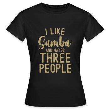 Samba - Frauen T-Shirt - Schwarz - Vorne - AI Model Female 172 dark (172cm)