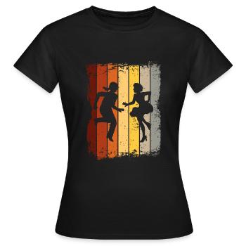 Samba - Frauen T-Shirt - Schwarz - Vorne - AI Model Female 172 dark (172cm)