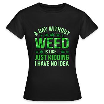 Cannabis - T-shirt Femme - noir - Devant - AI Model Female 172 dark (172cm)