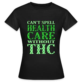 Cannabis - T-shirt Femme - noir - Devant - AI Model Female 172 dark (172cm)