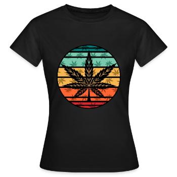Cannabis - T-shirt Femme - noir - Devant - AI Model Female 172 dark (172cm)