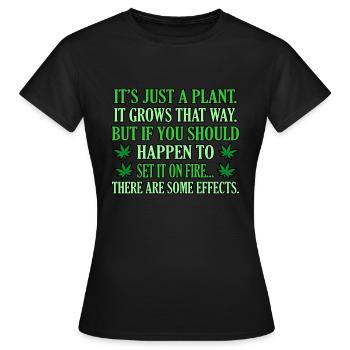 Cannabis - T-shirt Femme - noir - Devant - AI Model Female 172 dark (172cm)
