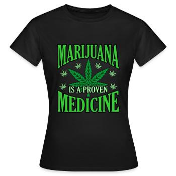 Cannabis - T-shirt Femme - noir - Devant - AI Model Female 172 dark (172cm)