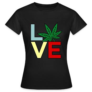 Cannabis - T-shirt Femme - noir - Devant - AI Model Female 172 dark (172cm)