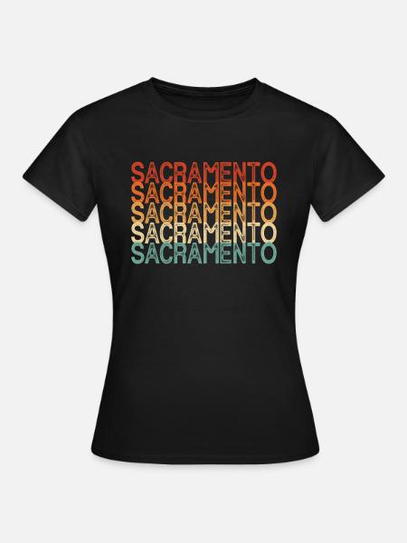 Sacramento Kalifornien - Frauen T-Shirt - Schwarz
