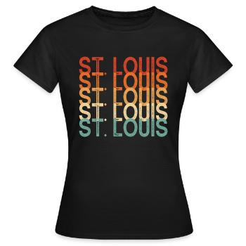 St. Louis Missouri - Frauen T-Shirt - Schwarz - Vorne - AI Model Female 172 dark (172cm)