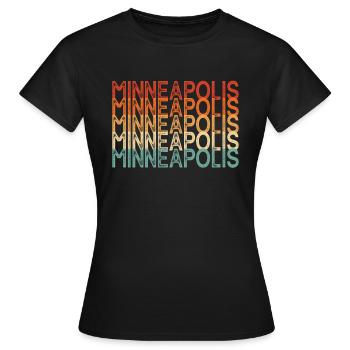Minneapolis, Minnesota - Frauen T-Shirt - Schwarz - Vorne - AI Model Female 172 dark (172cm)