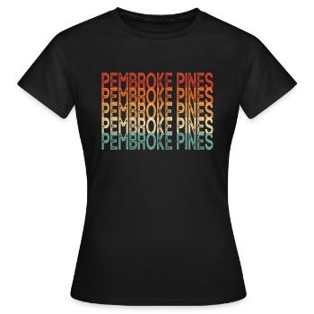 Pin de Pembroke - T-shirt Femme - noir - Devant - AI Model Female 172 dark (172cm)