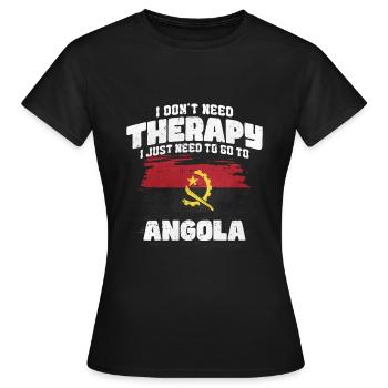 Angola - T-shirt Femme - noir - Devant - AI Model Female 172 dark (172cm)