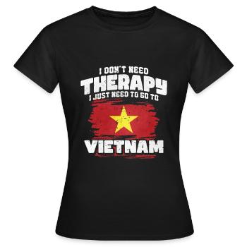Vietnam - T-shirt Femme - noir - Devant - AI Model Female 172 dark (172cm)