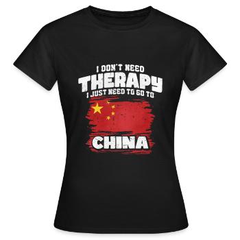 Chine - T-shirt Femme - noir - Devant - AI Model Female 172 dark (172cm)